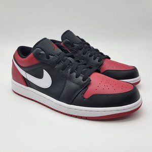 NEW Nike Air Jordan 1 Low "Bred Toe" White Red Black Shoes Sneakers